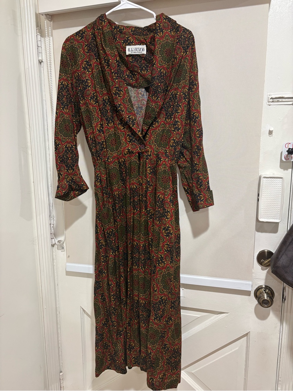 Olive & Rust Paisley Maxi Dress